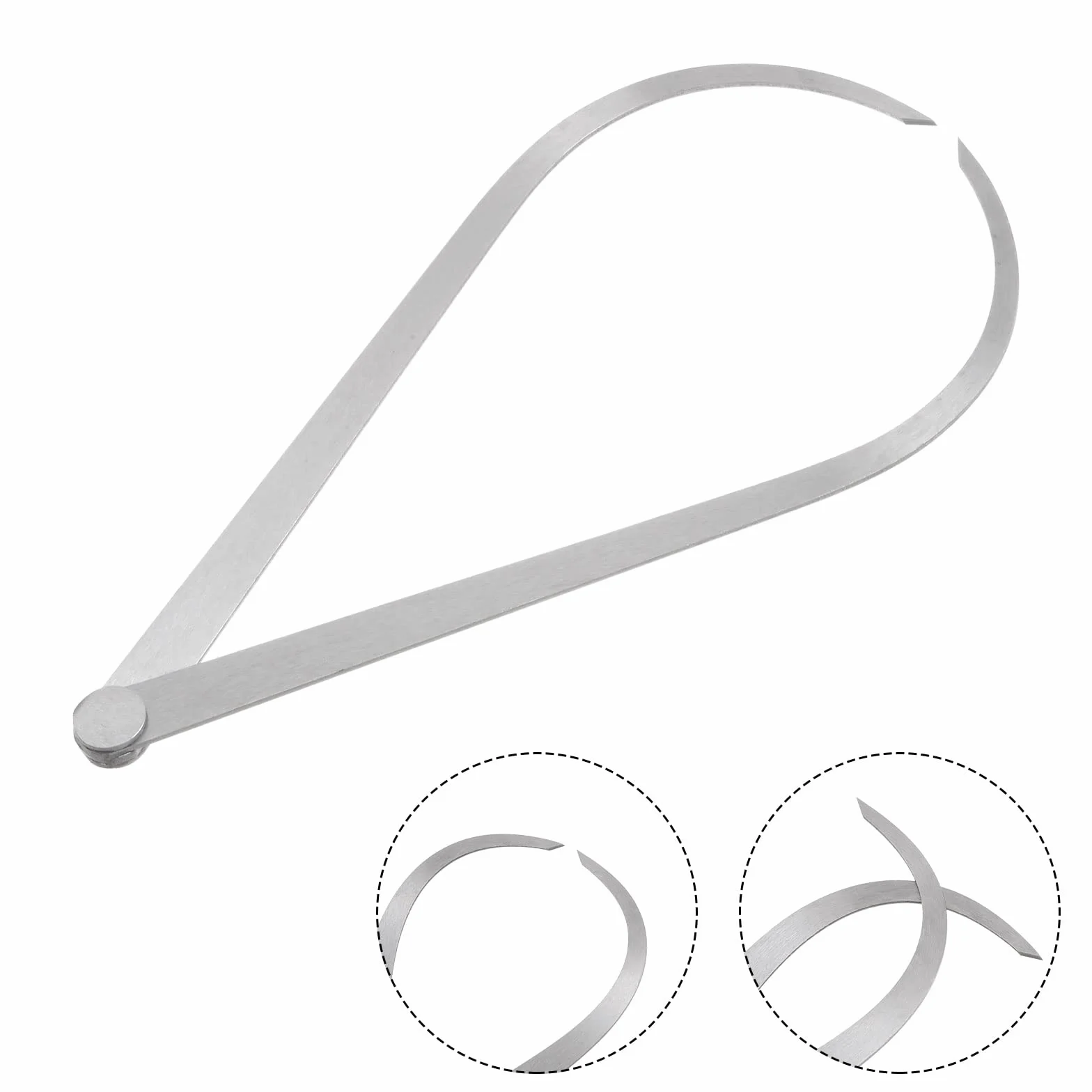 QUARKZMAN Calibro Fisso Esterno A Giunto 250mm 10 Pollici Acciaio Per Utensili Giunto A Frizione Strumento Di Misurazione Interna Per Intagli Modellatura Scultura, Argento