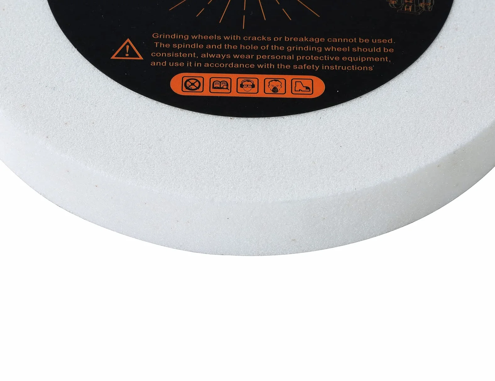 Mole per smerigliatrici da banco e da pedana in ossido di alluminio bianco diametro 150 mm albero 12,7 mm