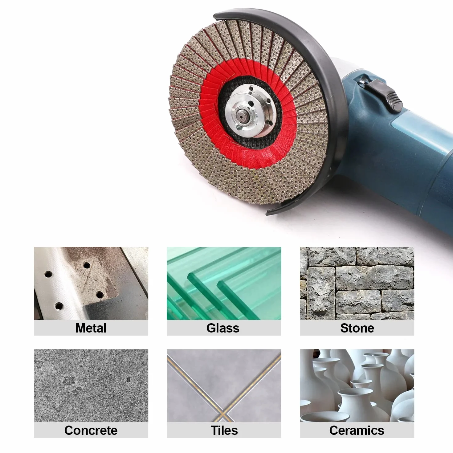5 Pollice 1pc 120 Grinding Wheels Flap Levigatura Disco Abrasivo per Smerigliatrice Angolare Diamante Levigatura Pad