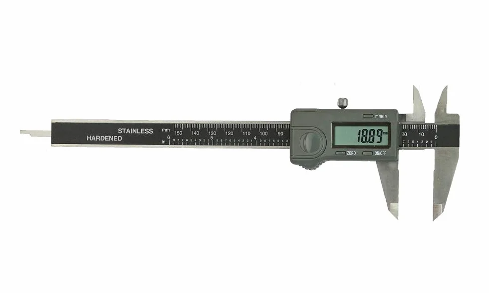 CNC QUALITÄT Calibro a corsoio digitale, 150 mm, DIN 862, per mancini