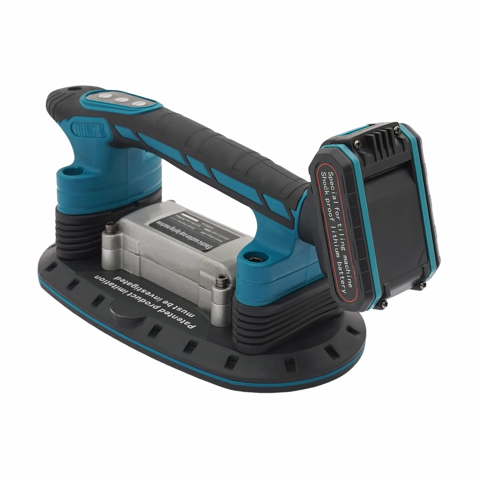 Vibratore per piastrelle a batteria, 13000 giri/min, con 6 marce, potenza di aspirazione 400 kg, per piastrelle e piastrelle (da 30 a 300 cm)