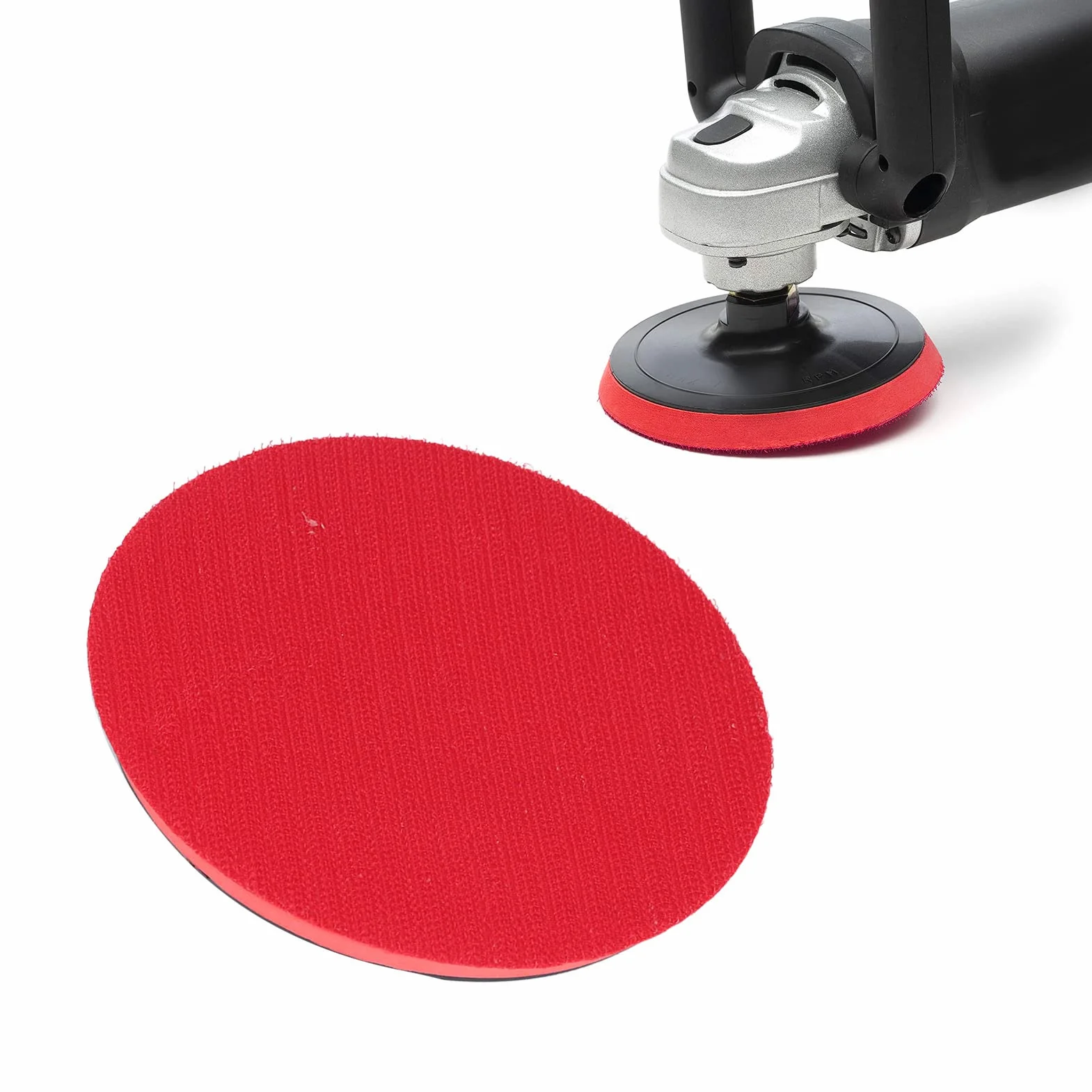 Platorello per Smerigliatrice, Diametro 125mm, Interfaccia Filettata M14, Velocità Massima 12500 Giri/Min, Piastra Inferiore Rossa Esagonale, Adatto per Mole Abrasive per Levigatrice