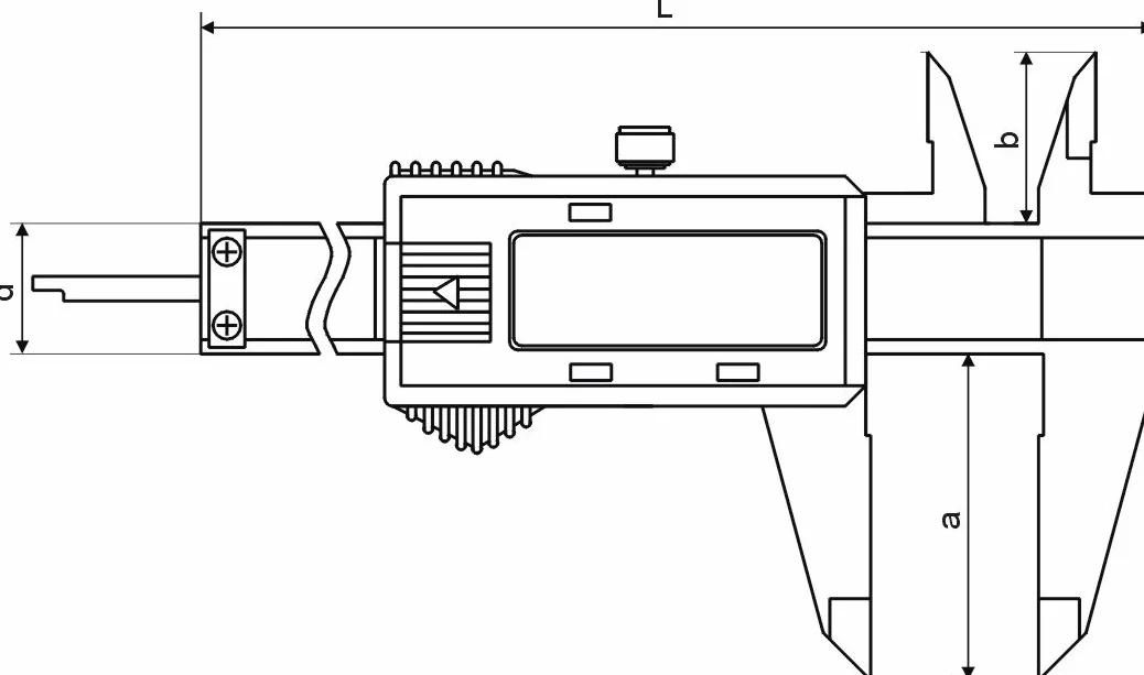 CNC QUALITÄT Calibro a corsoio digitale, 150 mm, DIN 862, per mancini