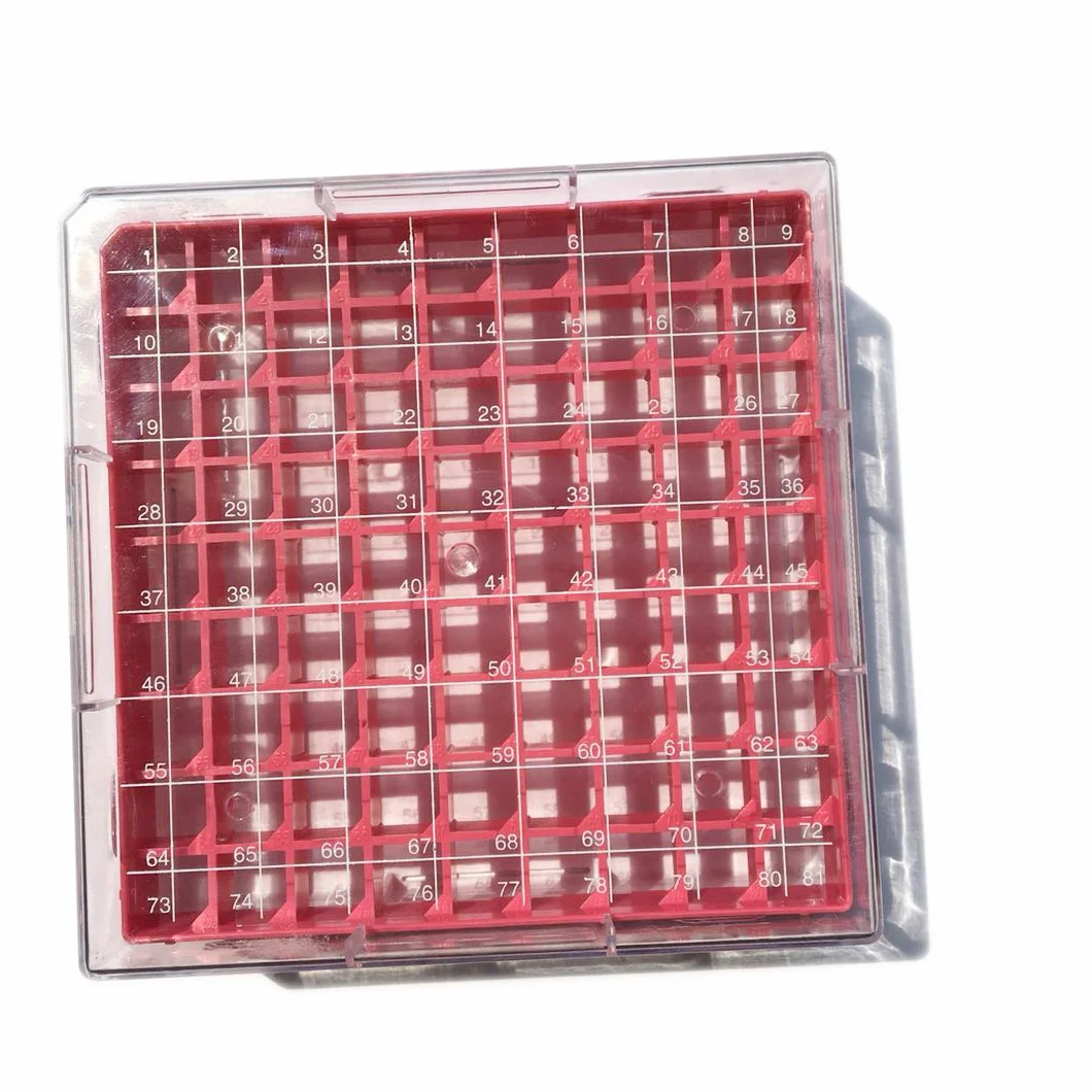 CryoBox - Portalampada in policarbonato, 9 x 9, 81 posti (blu/verde/rosso/giallo (confezione da 4)
