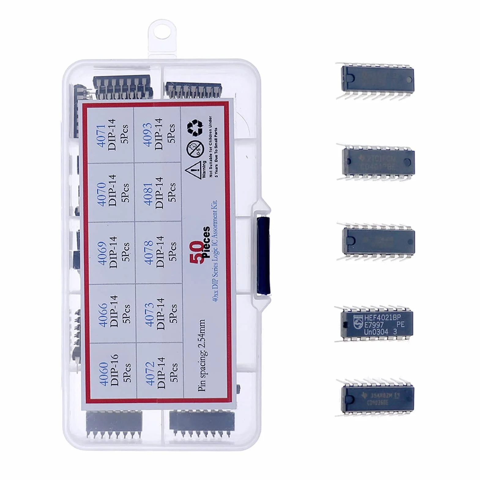 gande Kit IC HEF/HCF/CD40XX Dip Serie 4000 CMO Kit di assortimento di circuiti integrati logici 4001 4011 4013 4028 4040 4060 4066 4071 4081 4511 4521 4541 40106 (Color : 4060 To 4093)