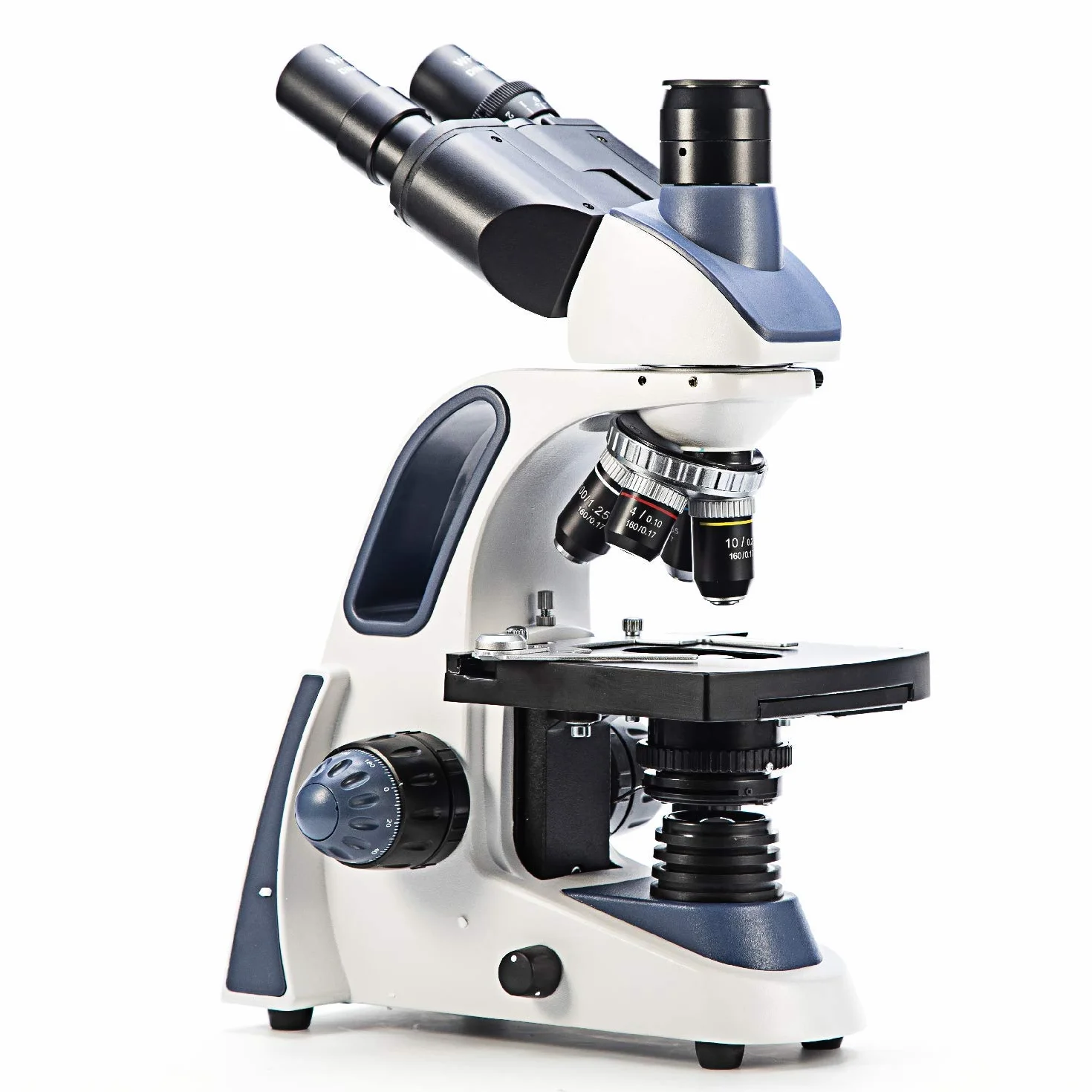 SWIFT SW380T Microscopio 40X-2500X, Microscopio da Laboratorio Composto Trinoculare per la Ricerca con Oculari WF 10X/25X, Tavolino Meccanico, Messa a Fuoco Ultraprecisa, Compatibile con Fotocamera