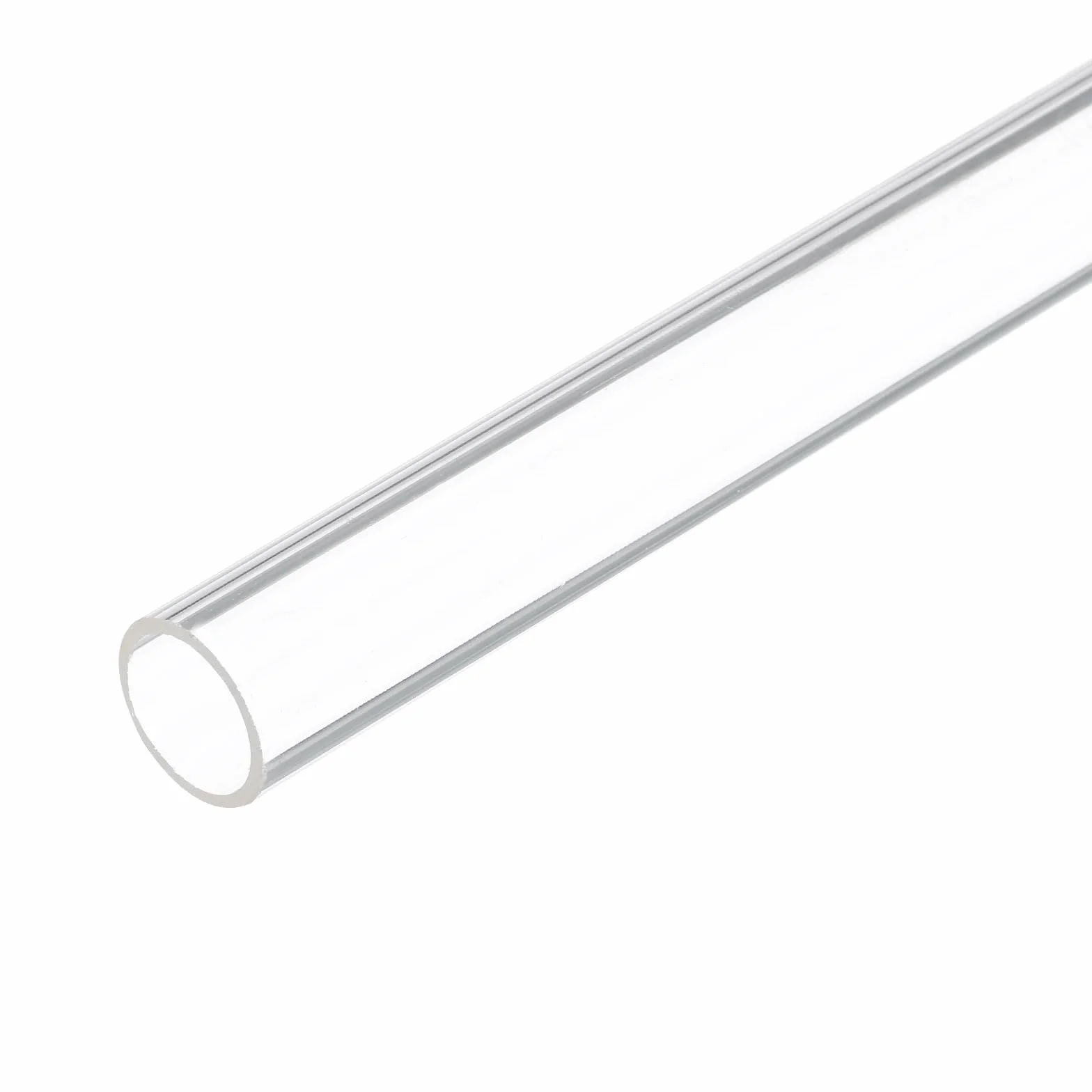 Tubo Rigido in Plastica Trasparente da 12" 15mm x 18mm (0,6" x 0,7") Tubo in Acrilico Tondo in Policarbonato, [Per Idraulica, Acquari, Fai da Te]