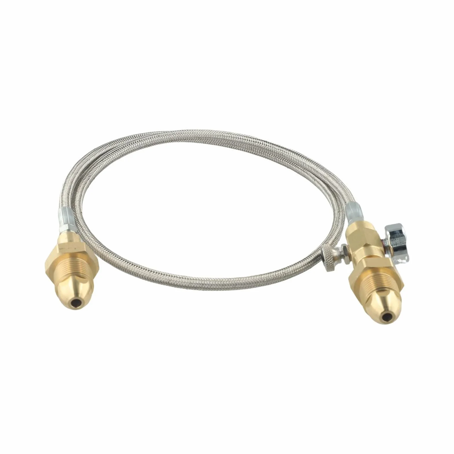 Argon - Tubo adattatore per cilindro, in acciaio inossidabile, compatibile BS341 No.3, filettatura destra G5/8" per un riempimento sicuro, tubo di trasferimento resistente da 90 cm