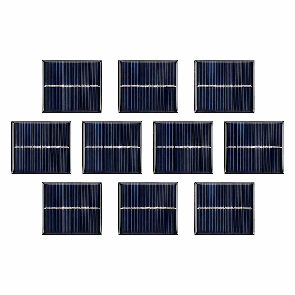 AOSHIKE - 10 micro pannelli solari da 3 V, 120 mA, per fai da te, materiale epossidico, per giocattoli elettrici, batterie fotovoltaiche, caricabatterie 60 mm x 55 mm