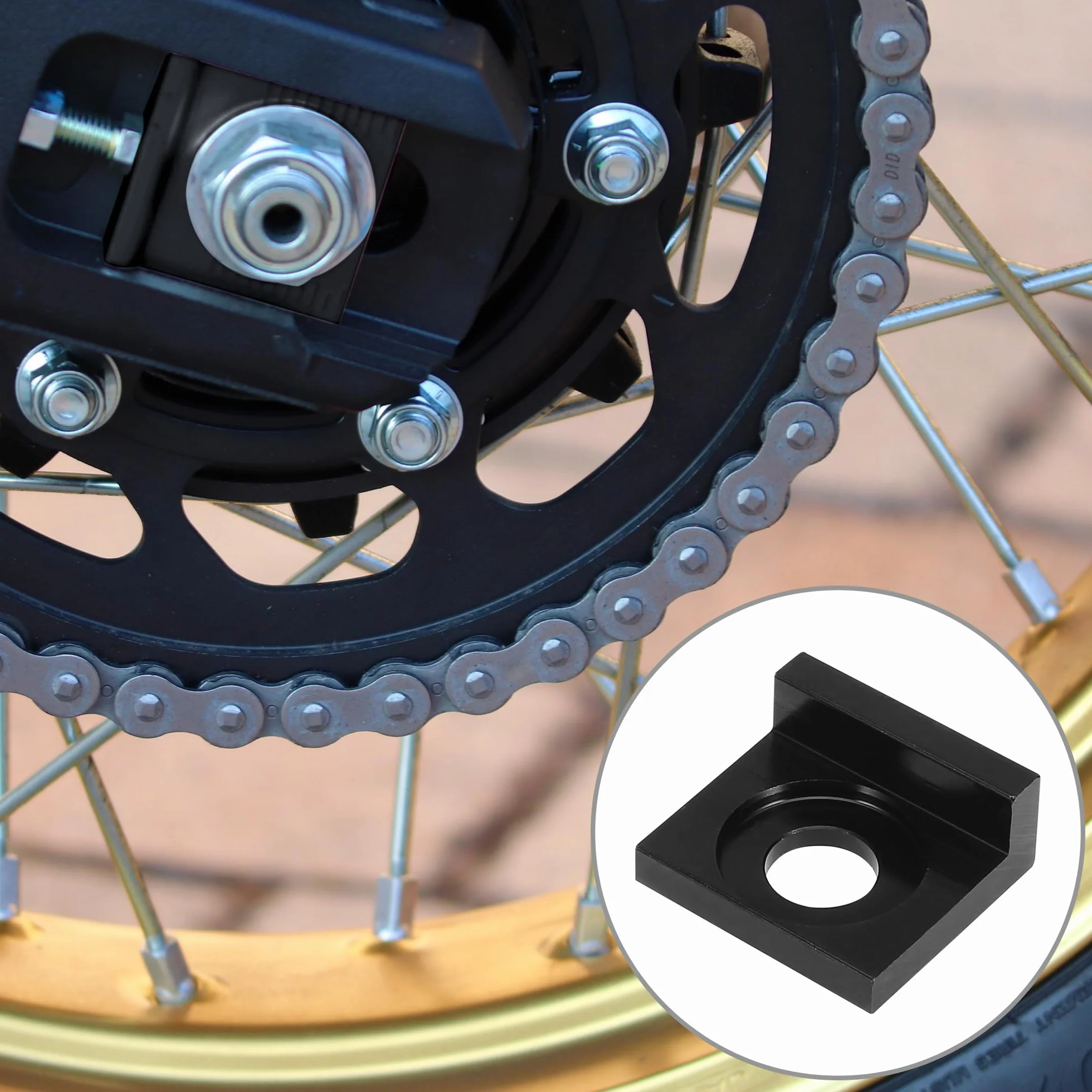 F FIERCE CYCLE 2 pz 15 mm Foro Dia Moto Regolatore Blocco Tenditore Nero