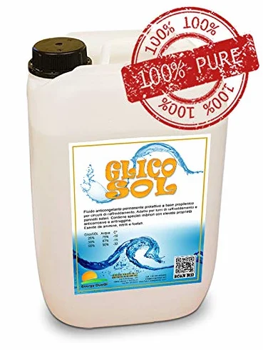GLICOLE PROPILENICO PURO CONCENTARTO DA DILUIRE 20 LITRI PER IMPIANTI SOLARI
