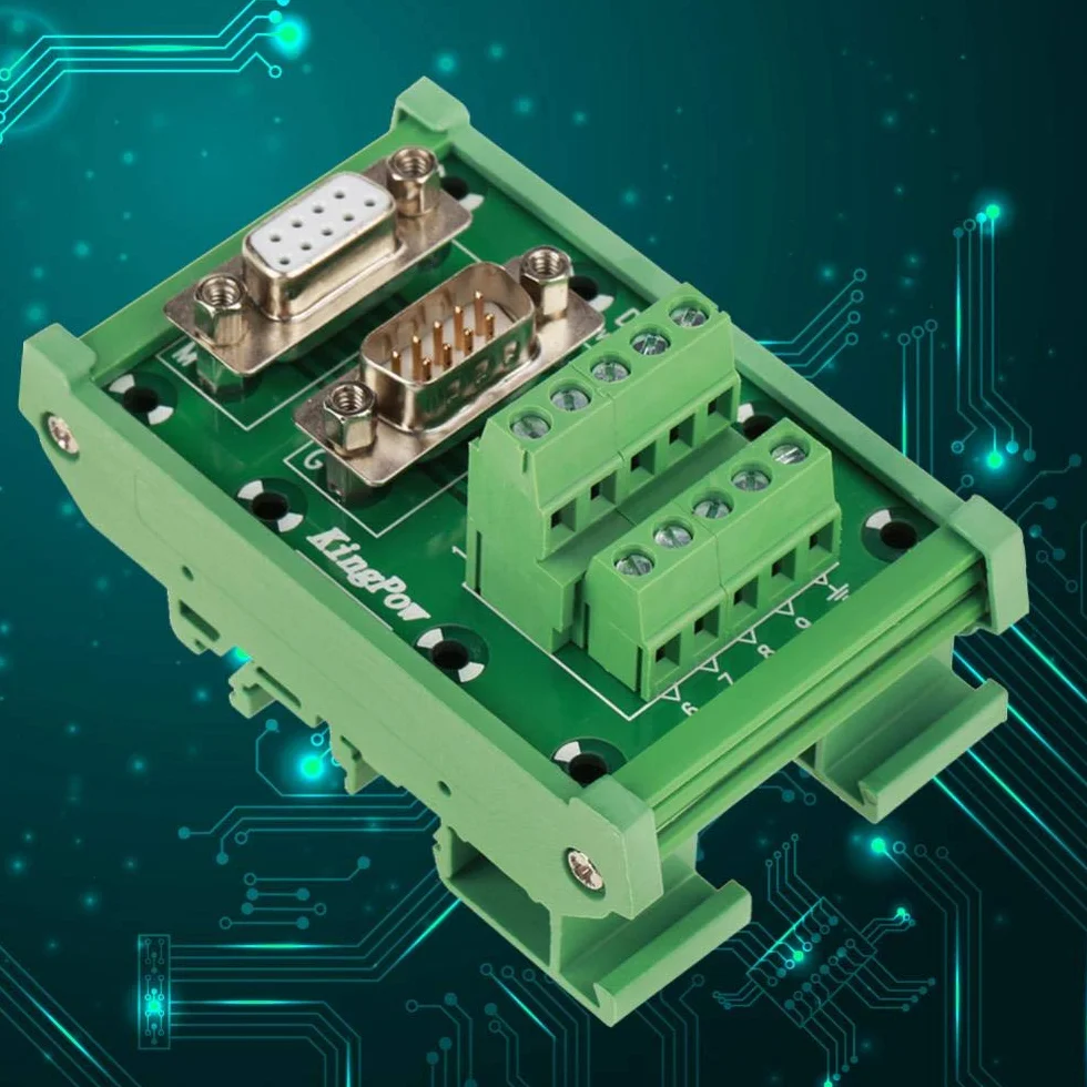 Connettore D-Sub DB9 Maschio Femmina con Interfaccia per Montaggio su Guida DIN, Ottimo per Applicazioni Elettroniche