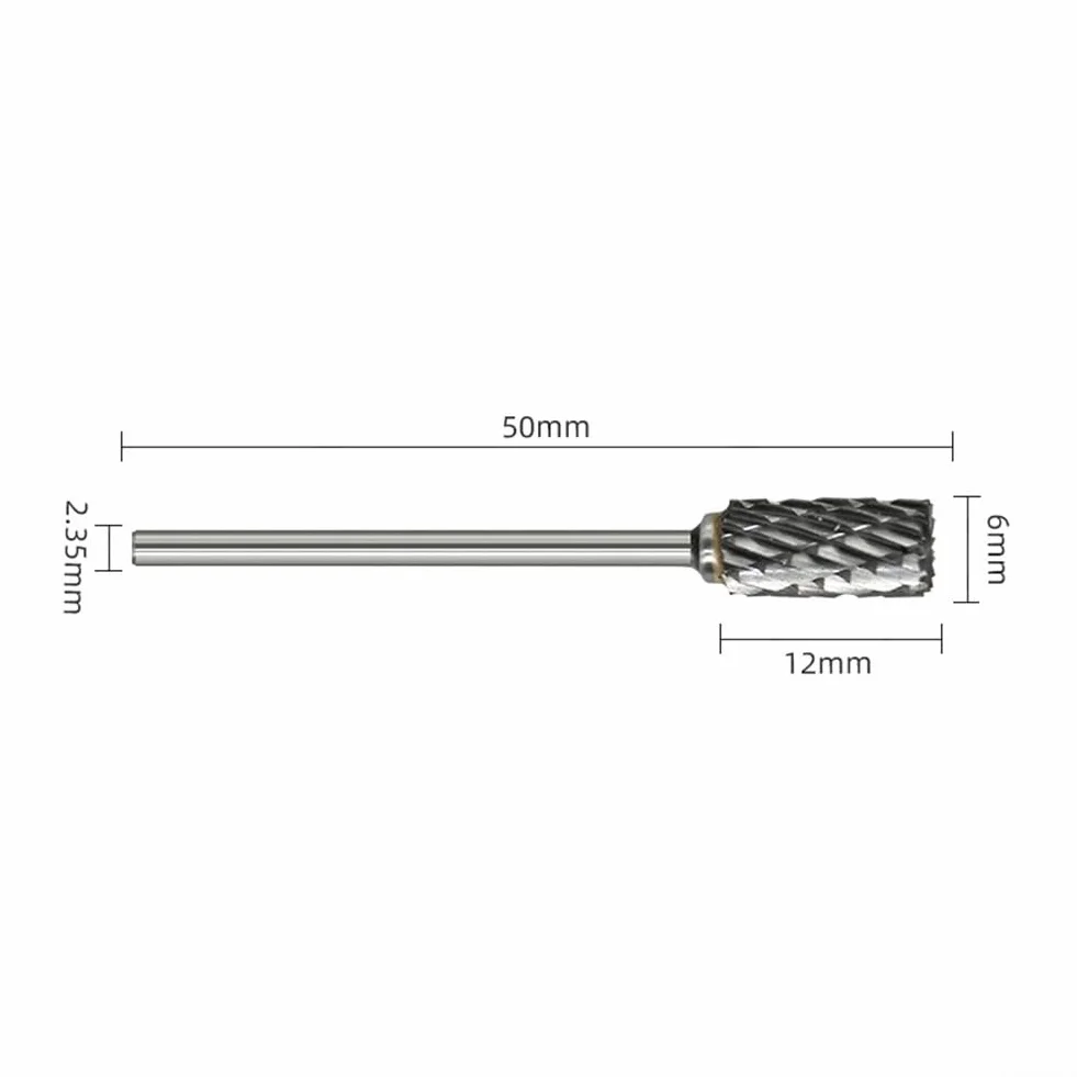 Punta per trapano rotante con gambo da 2,35 mm per rettifica e fresatura di metalli, compatibile con utensili rotanti, pezzo unico per intaglio di precisione su metallo, plastica, pietra, legno (B)