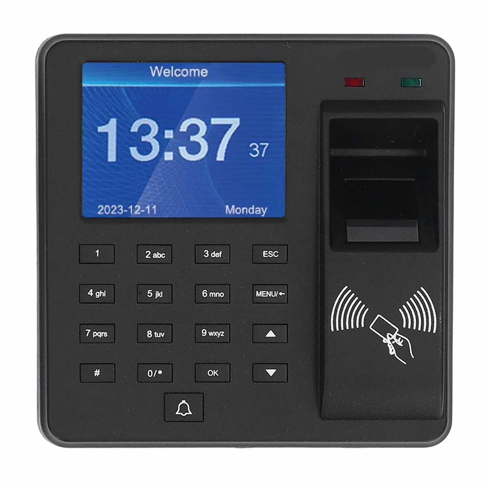 Greensen Orologio Marcatempo, Orologi Marcatempo per Dipendenti Piccole Imprese con Riconoscimento Impronta Digitale Password ID Card Macchina Presenze Standalone USB Download Dati per