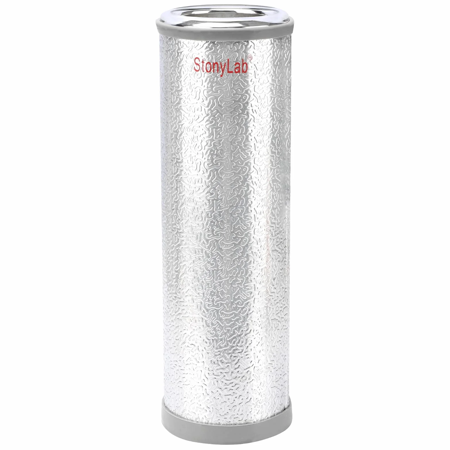 stonylab Vasi Dewar, Dewar Flask in Cilindrico Forma Vetro Borosilicato con Base in Alluminio, Dewar Pallone a 300 mm Profondità Interni e 75 mm Diametro Interno per Laboratorio - 1L