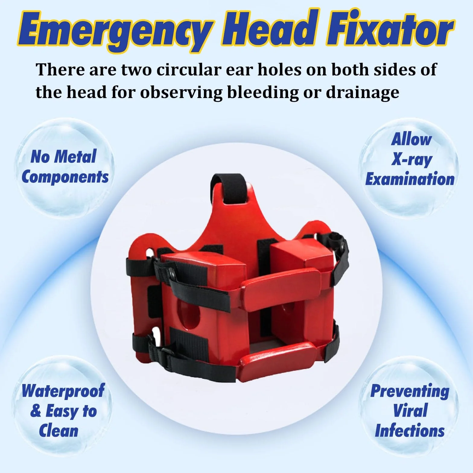 Tavola spinale pediatrica da 135 cm - Barella di Primo Soccorso per Immersioni e addestramento EMS, Include immobilizzatore per la Testa e tutore per Il Collo, Maggiore Sicurezza per la risp