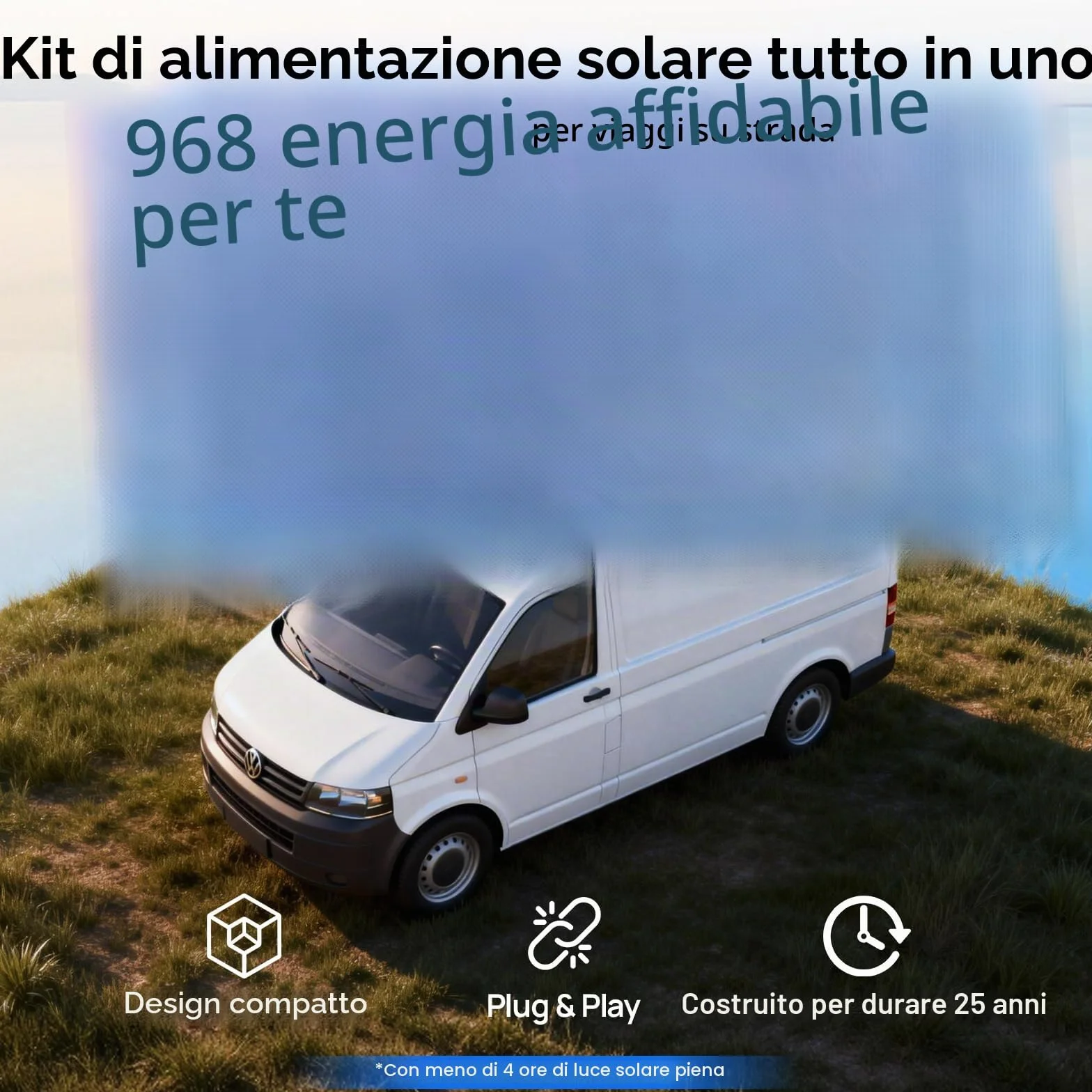 ECO-WORTHY Kit pannello solare da 240 W 12 V 1 kWh/giorno fuori rete per camper, auto, barca, riparo da campeggio: 2 pannelli mono 120 W + regolatore PWM 30 A