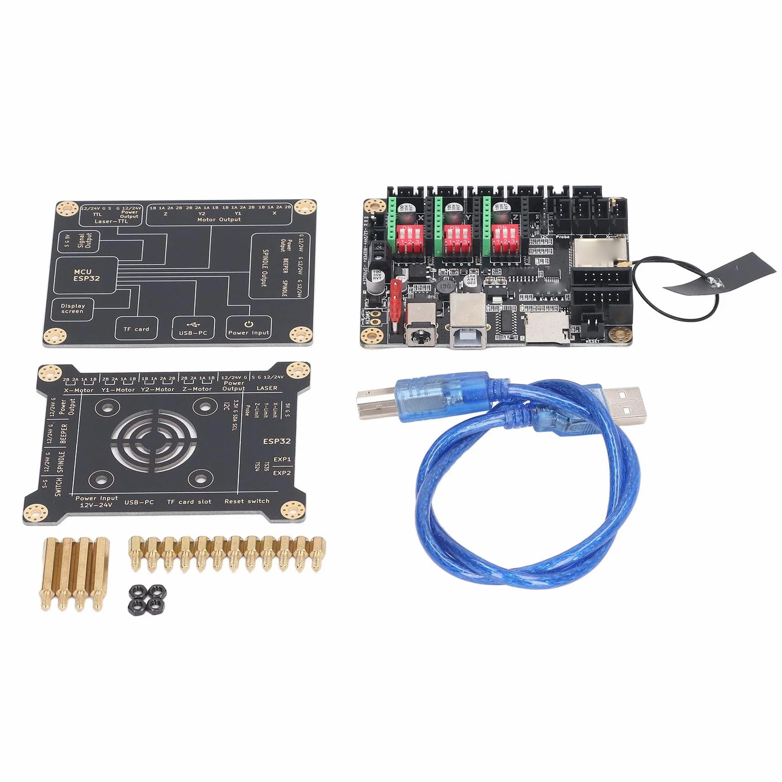 Scheda Madre MKS DLC32, Controllo Offline per Macchine per Incisione, 32 Bit, WiFi/BT, Touch Screen da 2,4/3,5 Pollici, Supporta il Controllo della Pagina Web e (Scheda madre e