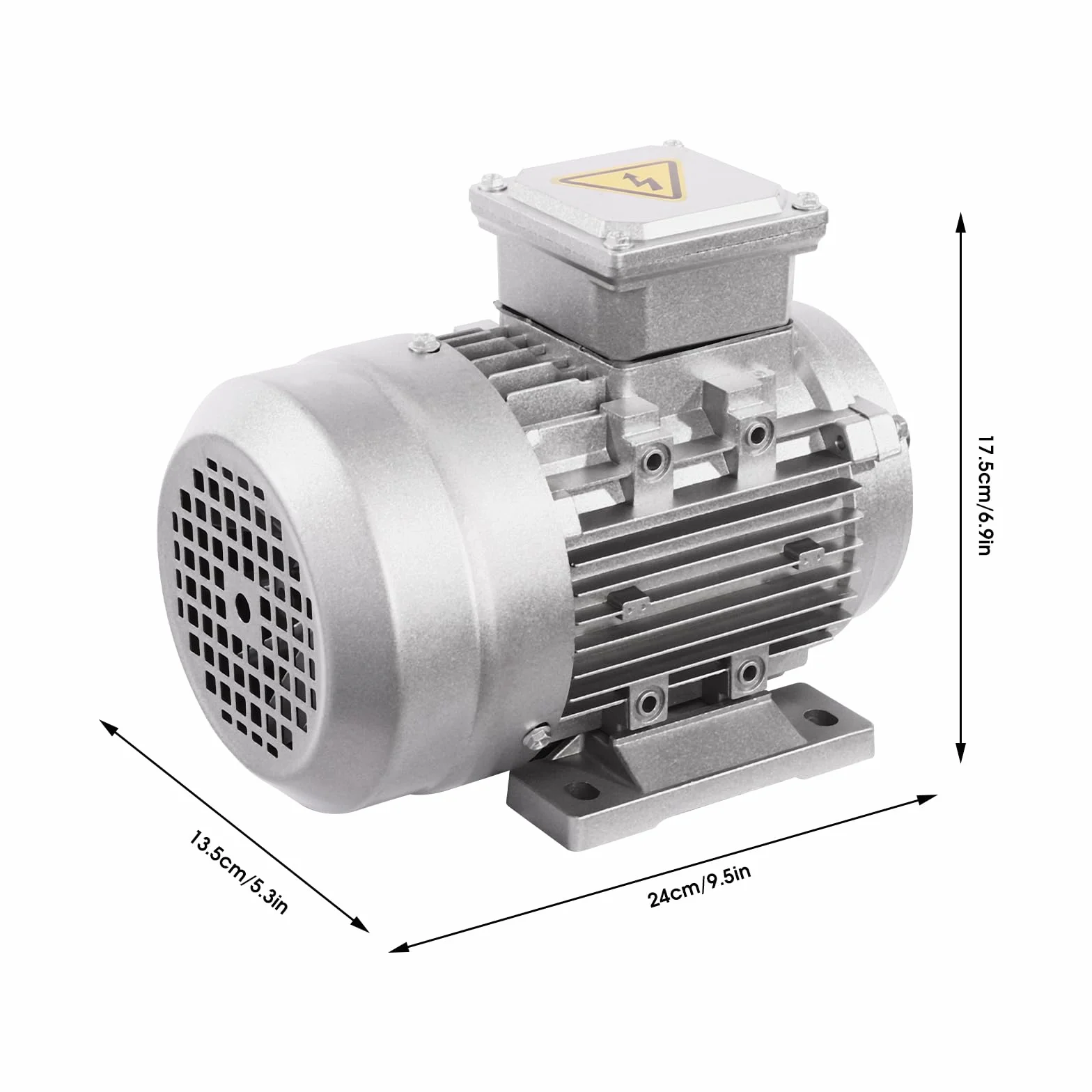 Motore elettrico asincrono trifase 0,75 KW 380 V 1400 giri/min IP55
