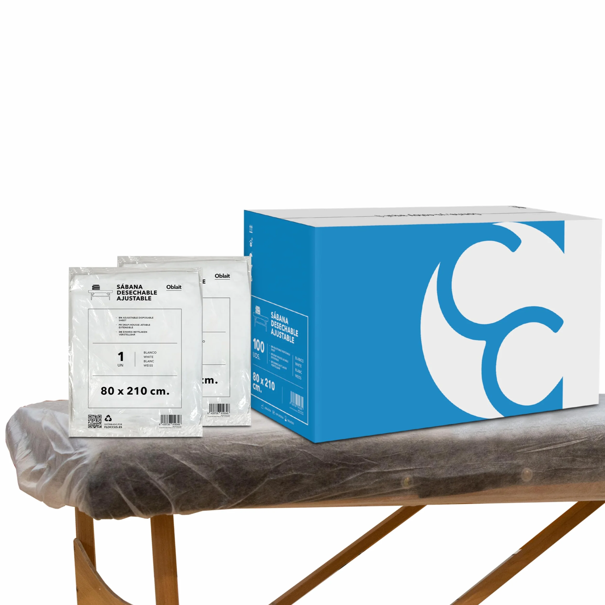 MUNTRADE Coprilettino Massaggio 210x80 cm - 100 Pezzi - Lenzuolino con Angoli Elastici Usa e Getta per Estetica, Fisioterapia, Massaggi, Tattoo