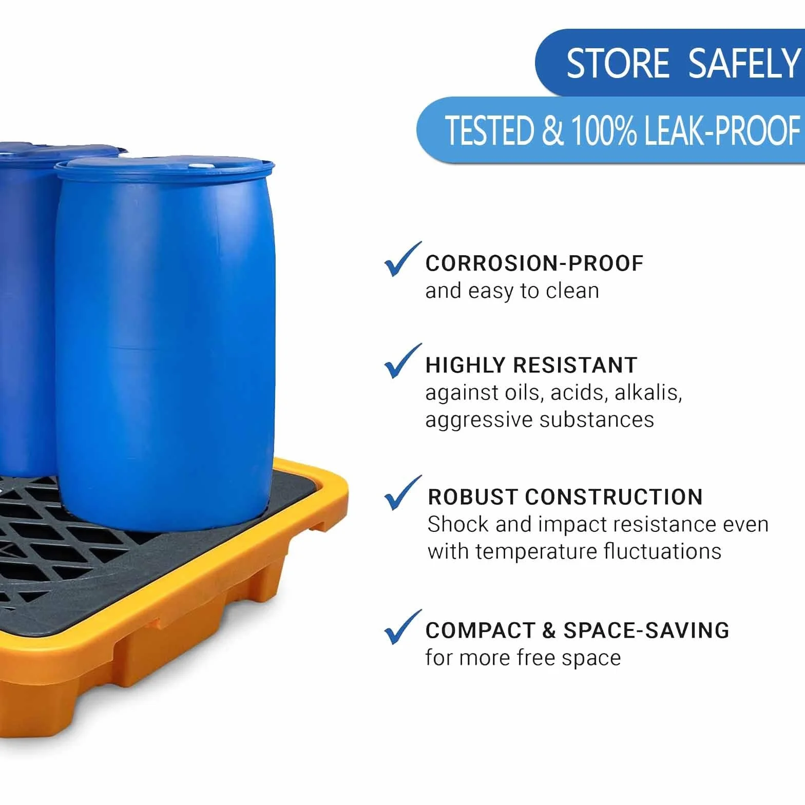 Contenitore di caduta della tasca del carrello elevatore del pallet di stoccaggio del garage industriale Capacità di carico 0.9kg Design anti-fuoriuscita Soluzione di nizzazione per impieghi gravosi
