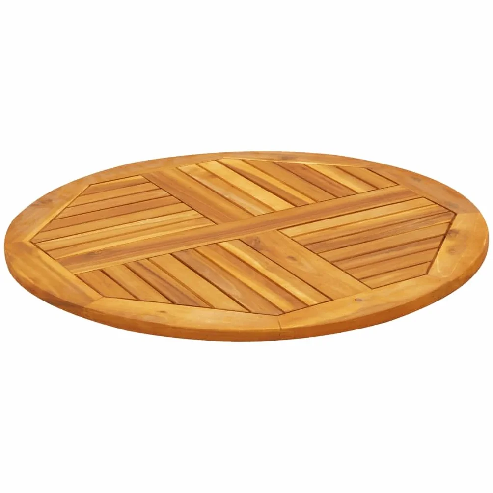 vidaXL Blat Stołu Okrągły z Drewna Akacjowego Ø80x2,2 cm, Wymienny Blat Stołowy