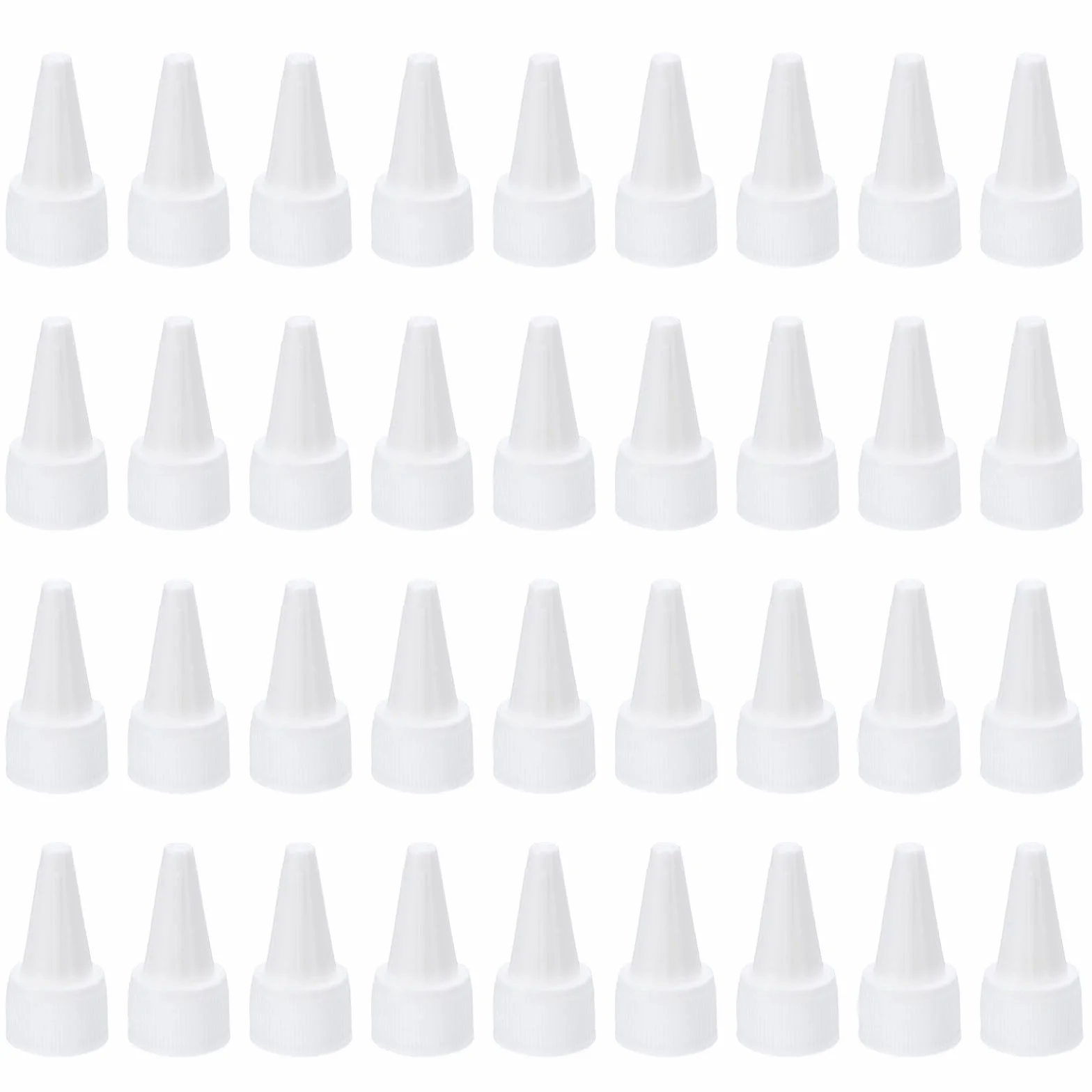 PATIKIL Tappi Bottiglia a Spirale 18/410, 36 Pezzi, Plastica con Guarnizione in Schiuma, Bianco