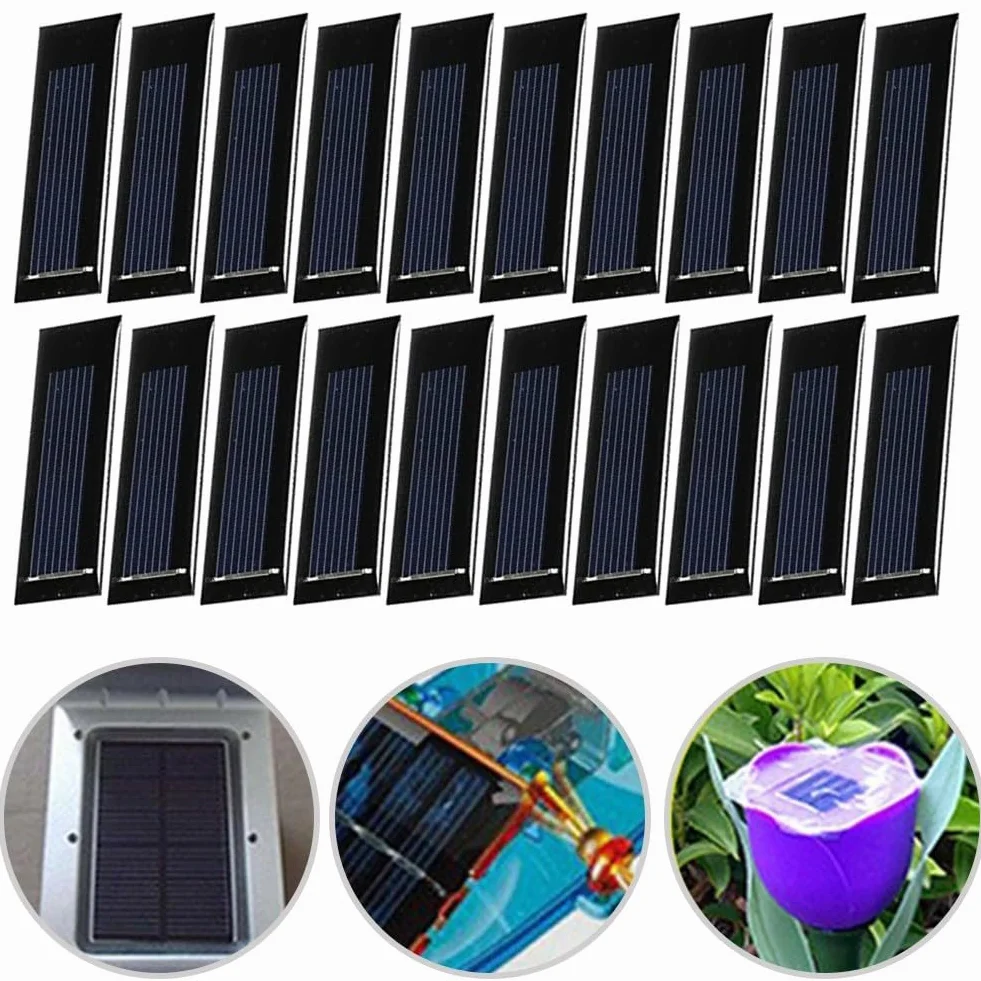 20pcs Mini Pannello Solare Cella 0 5V 160mA per FAI DA TE Progetti di Energia Efficiente Generazione di Energia