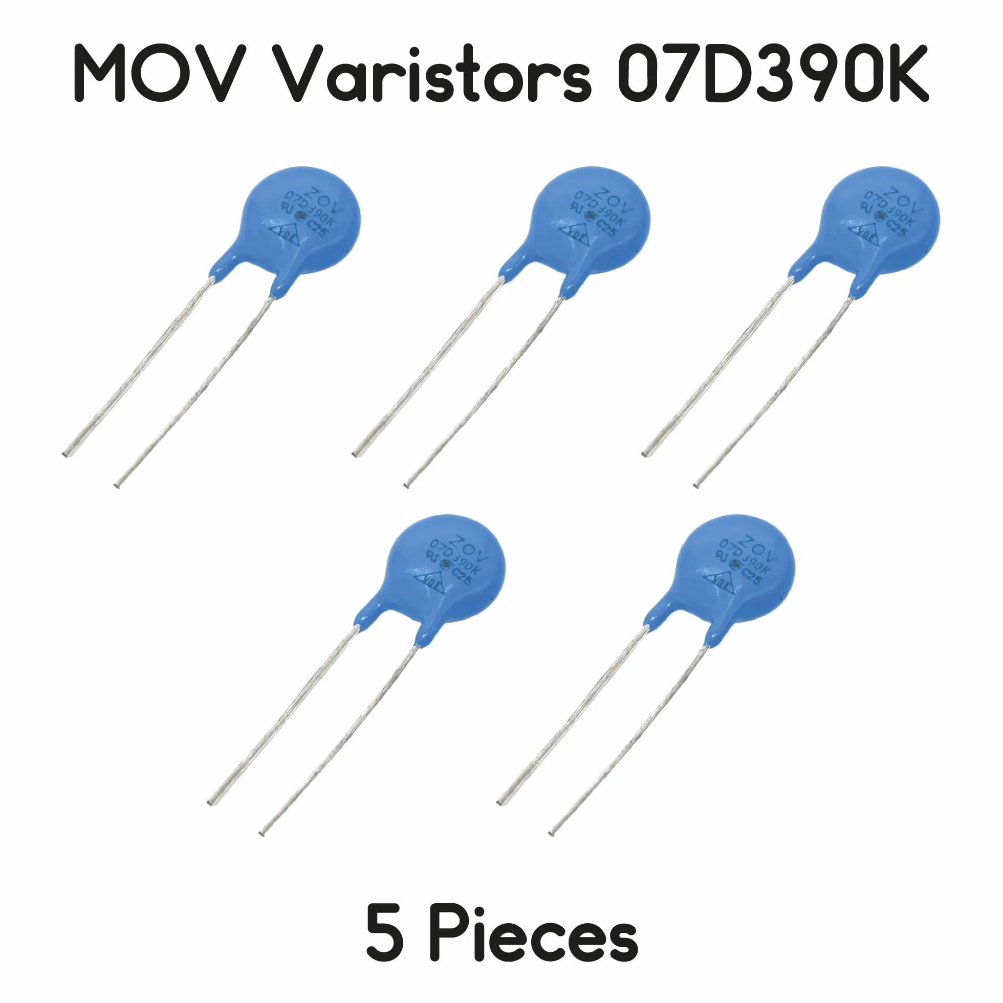Varistori MOV 07D390K 39V 250A 5 sztuk