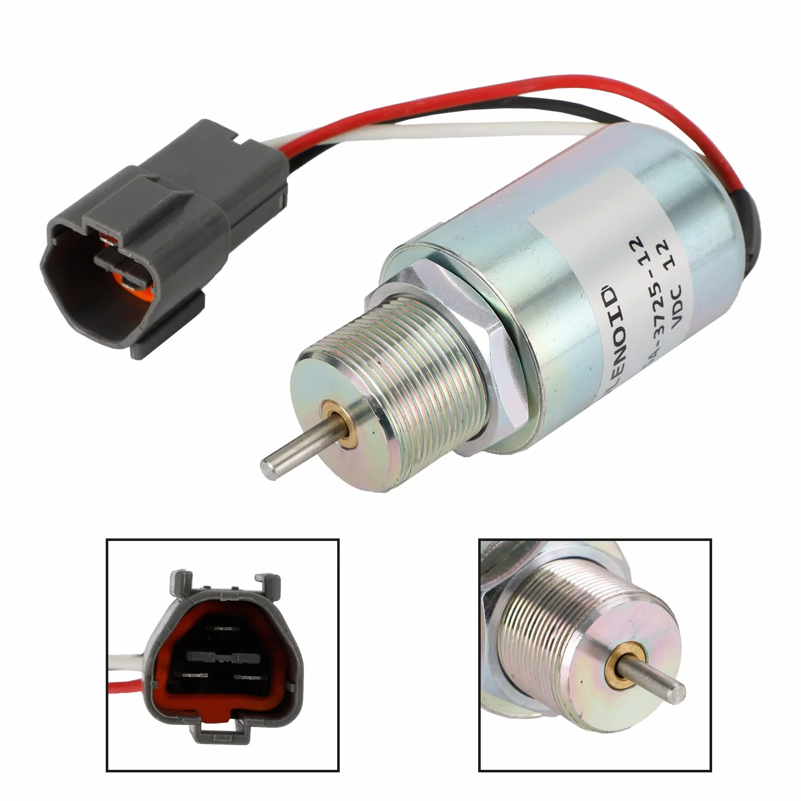 Topteng SA-3725 - Escavatore solenoide 12 V, 30A87-20400, Ricambio per Volvo Excavator: EC13B EC15B EC25B EC30 EC35, per Mitsubishi Engine: L3E S3L S4L, per Mahindra Max Tractor: 24 26 28