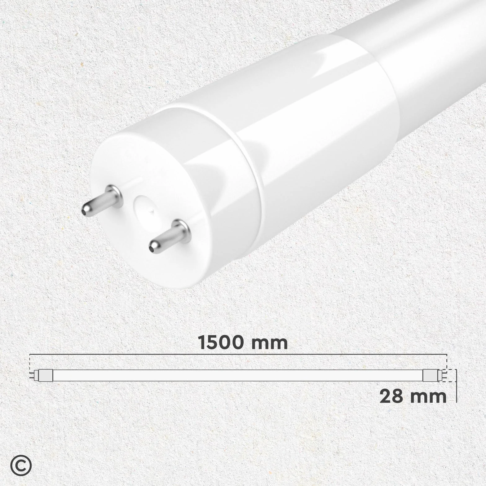 Eurocali 3 Tubi LED 24W 150cm T8 G13 con Starter 3000 Lumen Garanzia 3 Anni - Luce Calda 3000K - Alta Luminosità 125 lm/W - Materiale Nano Plastic Sostituzione Neon per Soffitto Garage Negozio
