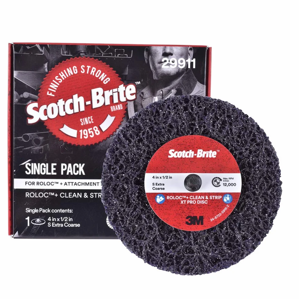 scotch-brite ™ Roloc + Clean and strip XT Pro Disc, TR +, 4 in x 1/2 in, S xcs, confezione singola