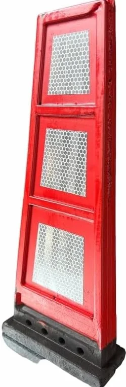 GENERICO Delineatore flessibile in gomma defleco con 6 inserti rifrangenti High Intensity Grade