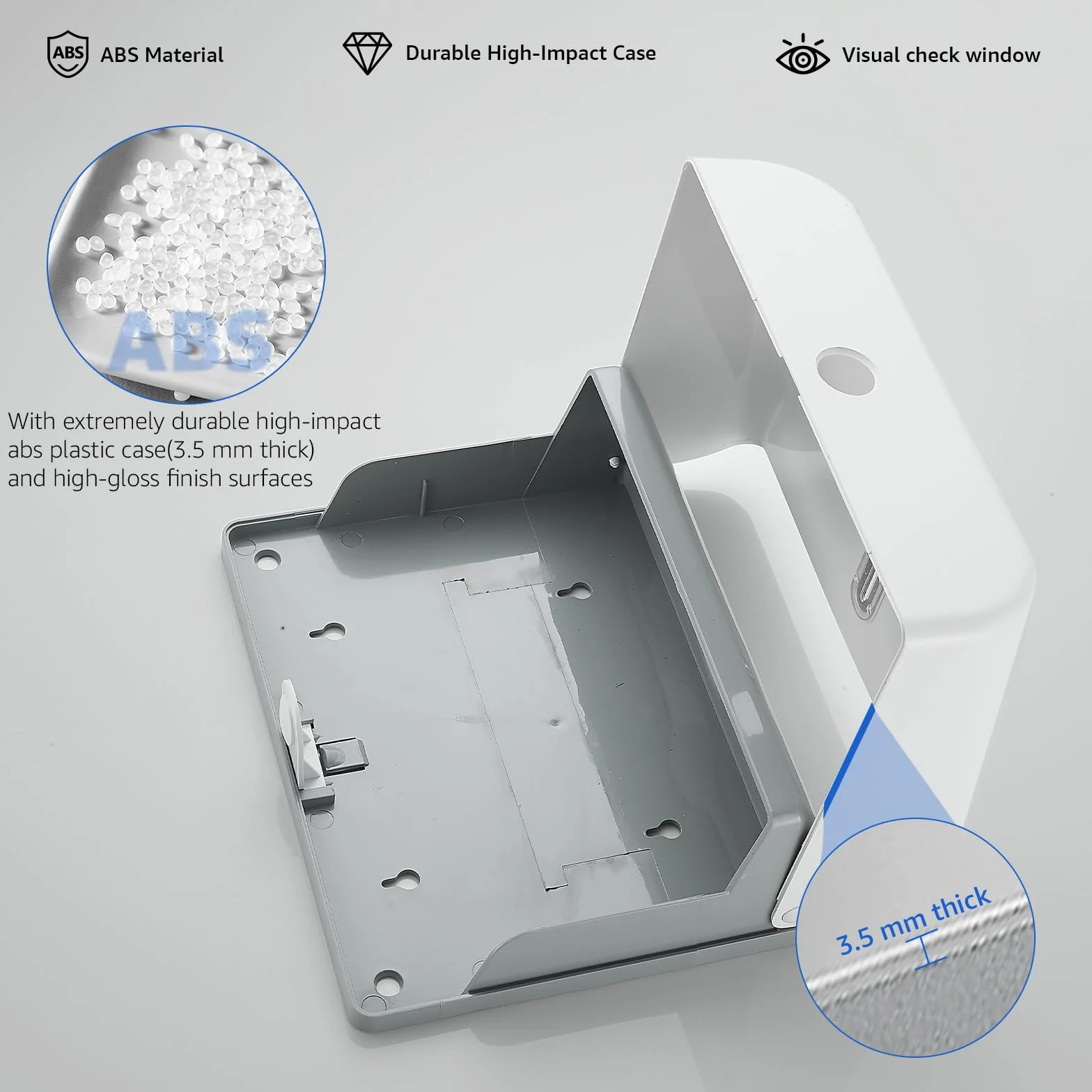 Modunful Dispenser Carta Asciugamani a Parete, Distributore Asciugamani 200+ Fogli, Bianco