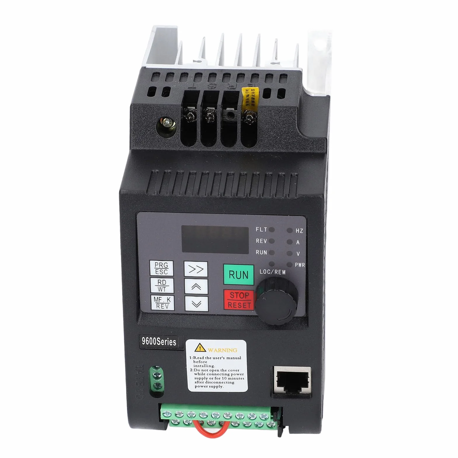 Azionamento a Frequenza Variabile, Ingresso DC200 400V 1PH 0 220VAC Uscita 2.2KW Inverter Solare Monofase Regolatore di velocità Pompa Fotovoltaica con Guscio PC Ignifugo Display Digitale