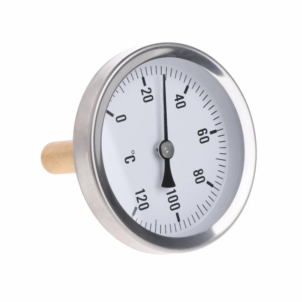 Termometro per Acqua, Termometro Orizzontale Quadrante Indicatore di Temperatura in Alluminio Misuratore per Acqua Liquida 63 mm Misuratore Leggero