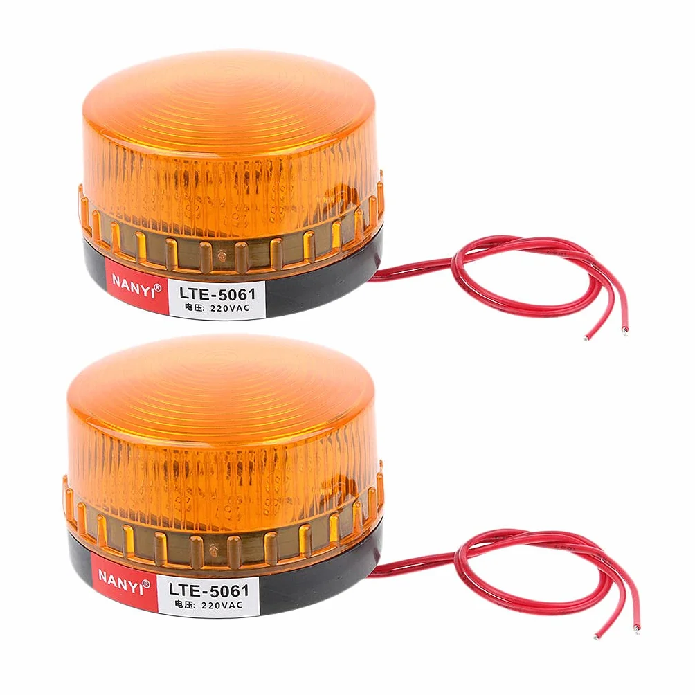 2 Pezzi Spia Luminosa Emergenza Faro LED Stroboscopico Lampeggiante 220V