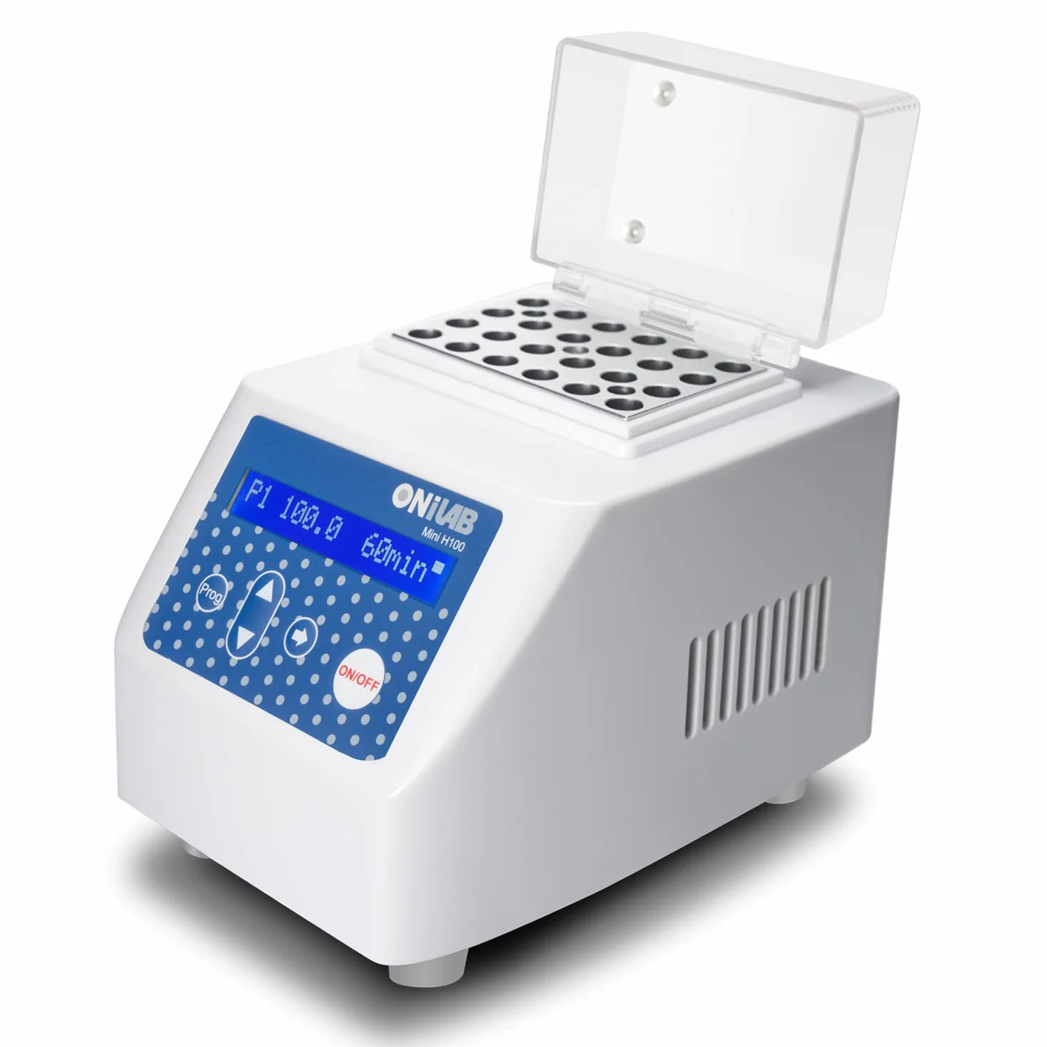 Onilab Mini Incubatore Da Bagno Secco, Blocco Riscaldante In Alluminio 15 X1.5ml, Display Lcd, Controllo Timer, Fino A 100c, Precisione 0.5c, 9 Programmi In Memoria, Funzione Di Calibrazione Rapida