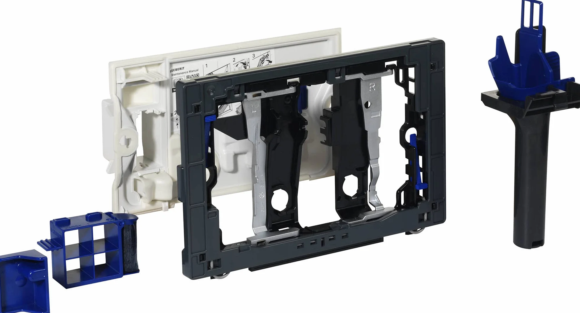 - Accessori per piastre di scarico - Cassetto per stick di pulizia Geberit DuoFresh, per serbatoio da incasso Sigma 8 cm, grigio antracite - Geberit