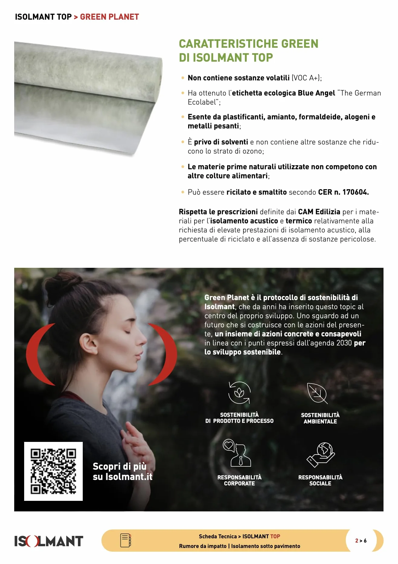 Materassino Sottopavimento ISOLMANT TOP CLASSIC 2 mm ad alta densità accoppiati sul lato superiore con un film alluminato L8.35