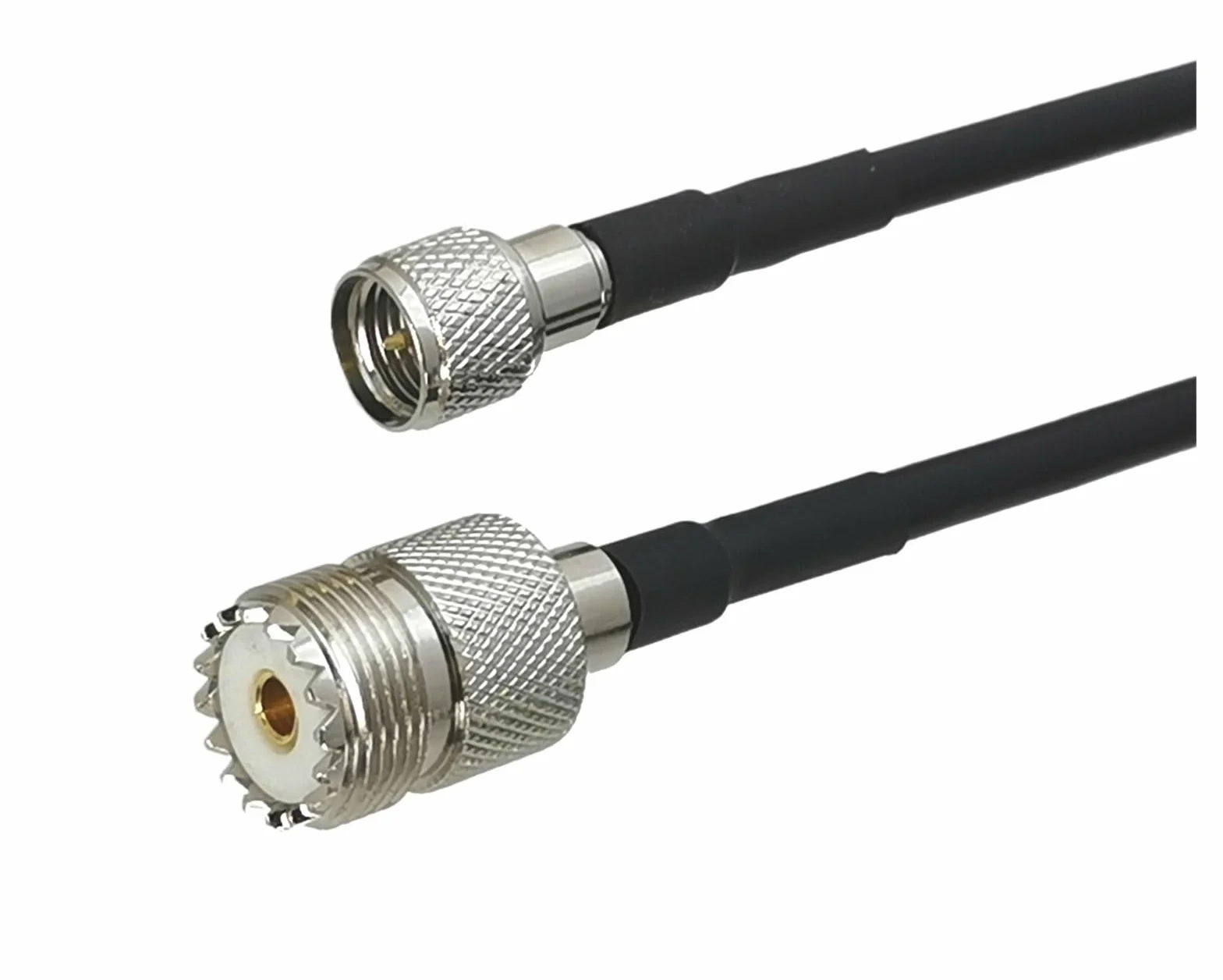 1 Pz RG58 Mini UHF Spina Maschio A SO239 Femmina Martinetti Connettore RF Coassiale Jumper Cavo A Treccia for Radio Antenna 6 pollici ~ 50 M(40M)