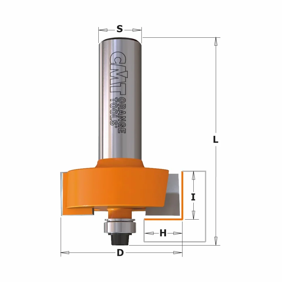 CMT 935.317.11 Fresa a Gradino con Cuscinetto in Hw, Grigio/Arancio