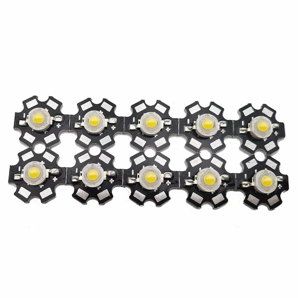 10 chip LED ad alta potenza, 3 W, bianco caldo, 3000 K – 3500 K (ingresso 600 mA – 700 mA/DC 3 V – 3,4 V/3 Watt) intensità super luminosa SMD COB emettitore componenti diodo lampada, perline