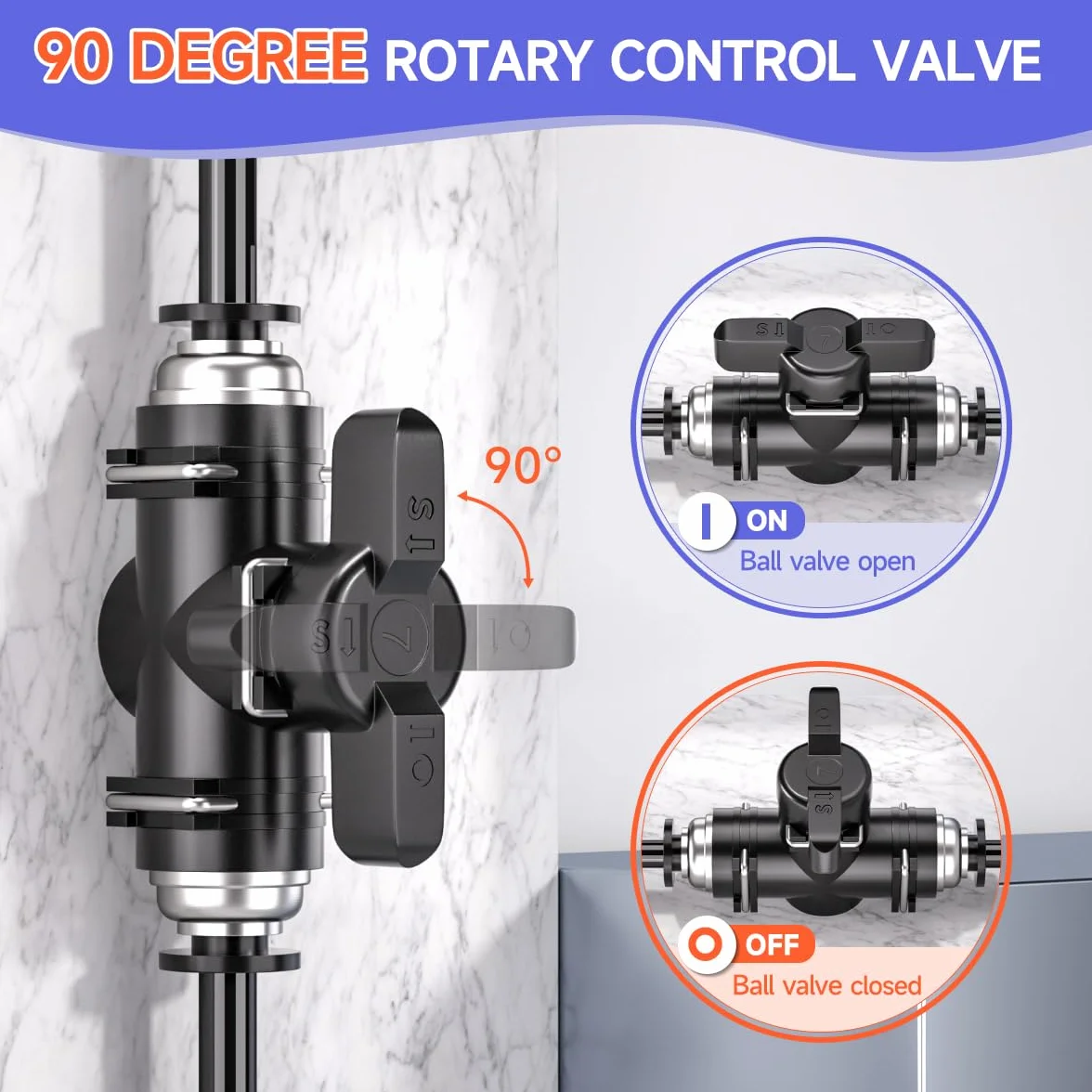 Bwintech 8 mm Valvola a Sfera Pneumatica Raccordo Aria a Connessione Rapida