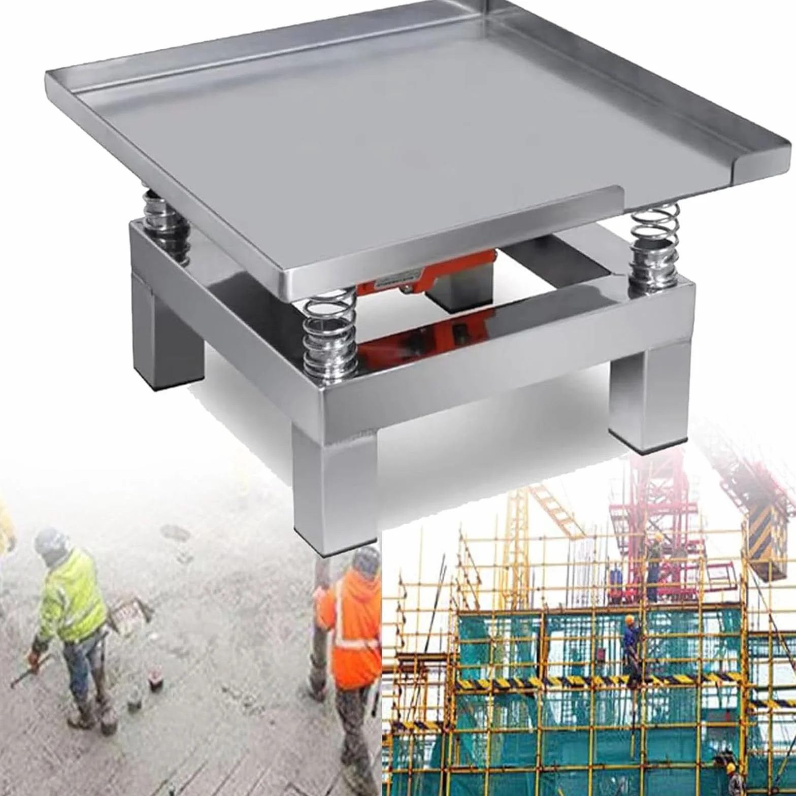 35x35 cm/50x50 cm Centimetri Tavolo Vibrante Calcestruzzo Banco di Prova di Vibrazione Banco di Prova Blocco Piattaforma di Vibrazione Mini Tavolo di Vibrazione in Acciaio Inox,220V-50*50*25cm