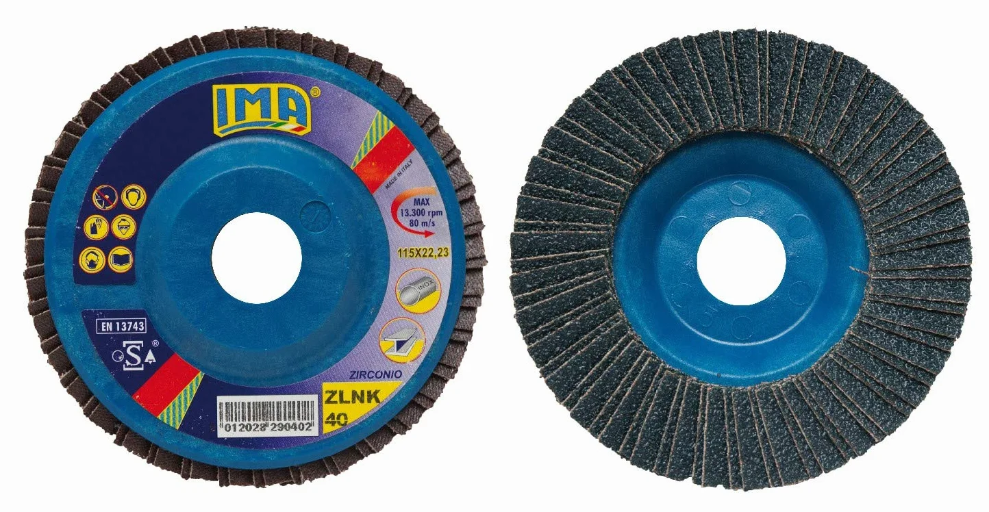 Disco Zirconio A Lamelle 115 Mm Grana 100 Ima 10 Pezzi