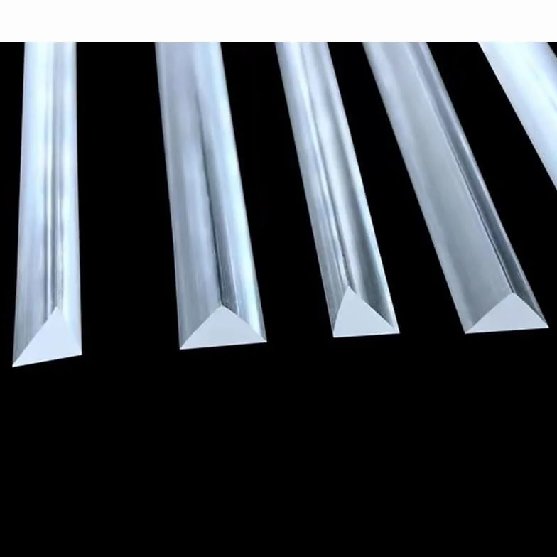 Barra a Triangolo in Acrilico PMMA 5x5x500mm 20Pcs Guida Luminosa Trasparente