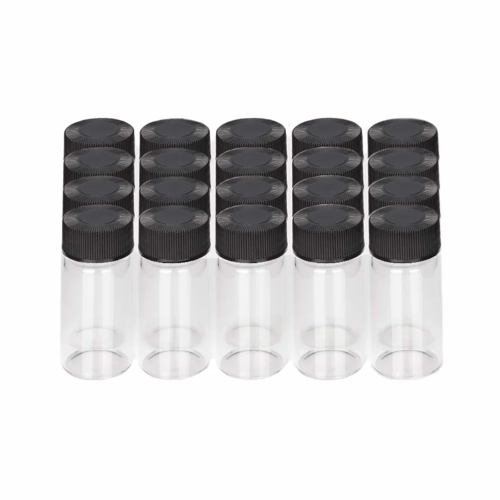 stonylab 20 Confezioni Viali Campione in Vetro con Tappo a Vite, Flacone per Campionamento Liquido da Laboratorio Flacone Reagente con Chiusura a Tappo, 20 ml