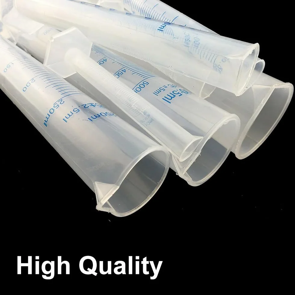 Set di 2 Cilindri Graduati in Plastica,Cilindro Graduato,Cilindri graduati in plastica,Cilindri Graduati Trasparenti,per La Graduazione del Liquido,Laboratorio, Chimica,100 ml