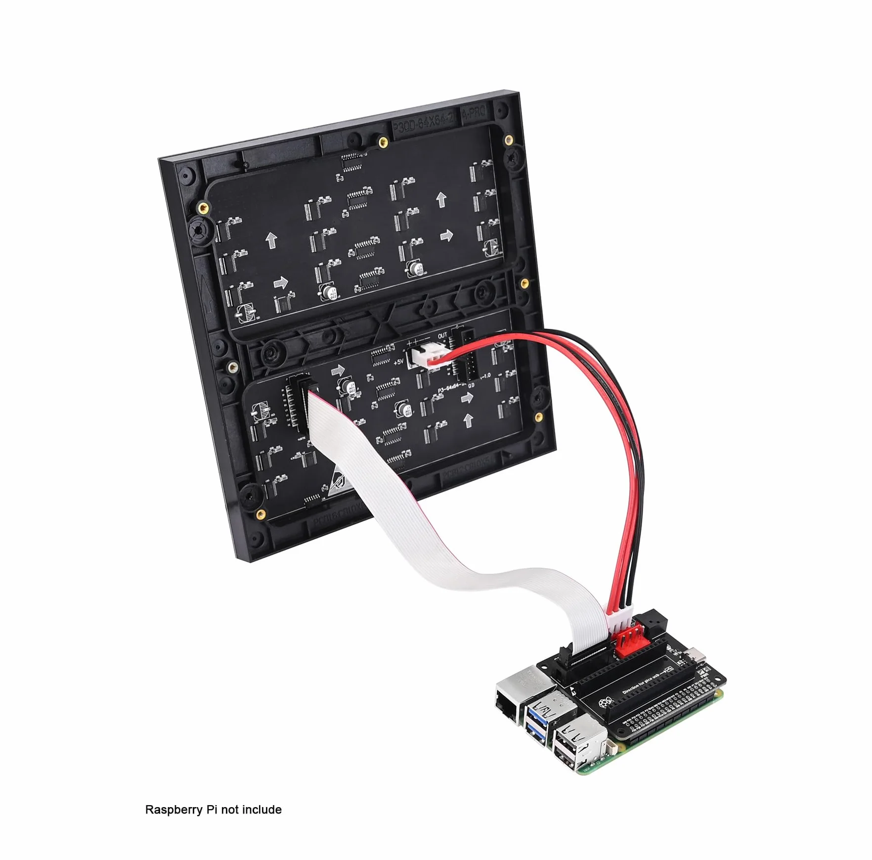 Pannello a matrice LED RGB Full Color 64 64 pixel per Raspberry Pi Raspberry Pi Pico ESP32 Ardui con scheda adattatore Directly Plug and Play